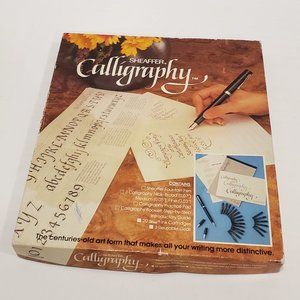 Vintage Sheaffer CALLIGRAPHY SET ~ Fountain Pen 3 Nibs Instructions Grids Paper